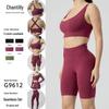 New Seamless Women's Yoga Set: Sports Bra, Fingerless Gloves, and Hip-Lifting Shorts for Fitness