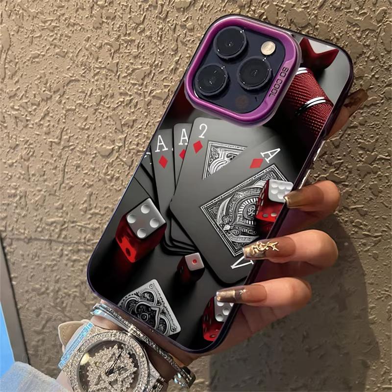 Poker Phone Case for Samsung Galaxy A73 A56 A55 A36 A35 A26 A25 A15 5G A24 A23 A22 A52 A71 A72 4G Matte Cover
