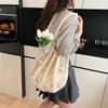 Large Capacity Crochet Shoulder Bag Sweet Casual Tote Bag Simple Knitted Handbag  Summer