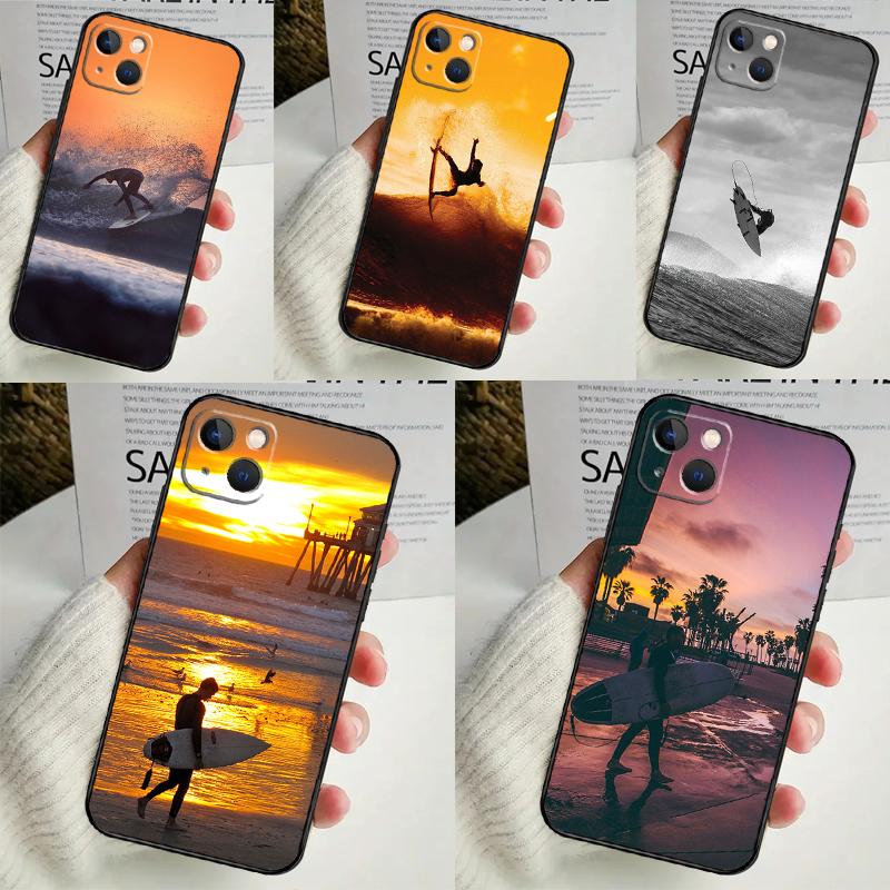California Surfing Waves Case For iPhone 17 Air 15 14 13 12 11 16 Pro Max Mini 16 15 Plus 16e Funda Silicone Cover