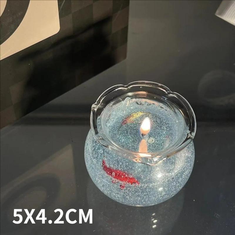 1PC Aromatherapy Candle Bedroom Companion Gift Mini Fish Tank Aromatherapy Candle Birthday Gift Home Decoration