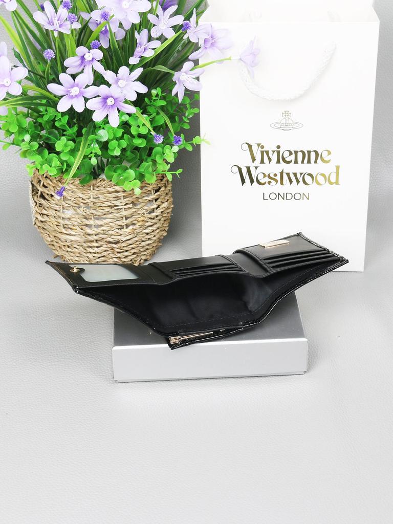 Portefeuille pliant triple pour femme 2025: Cuir Véritable de Vachette, Westwood, Design Embossé Cœur