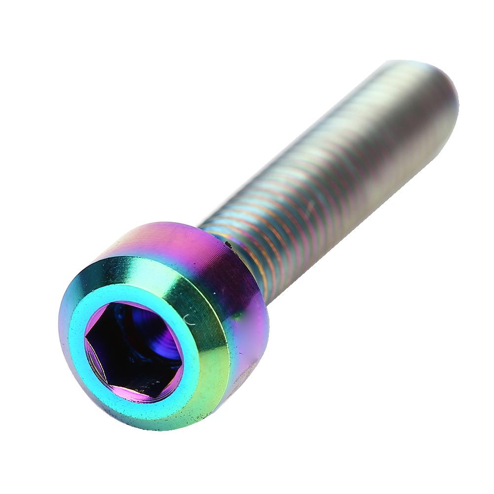 2pcsset M5x25mm Titanium Alloy Bicycle Brake Handle Fixed Bolts Mountain Bike Screws (gold)