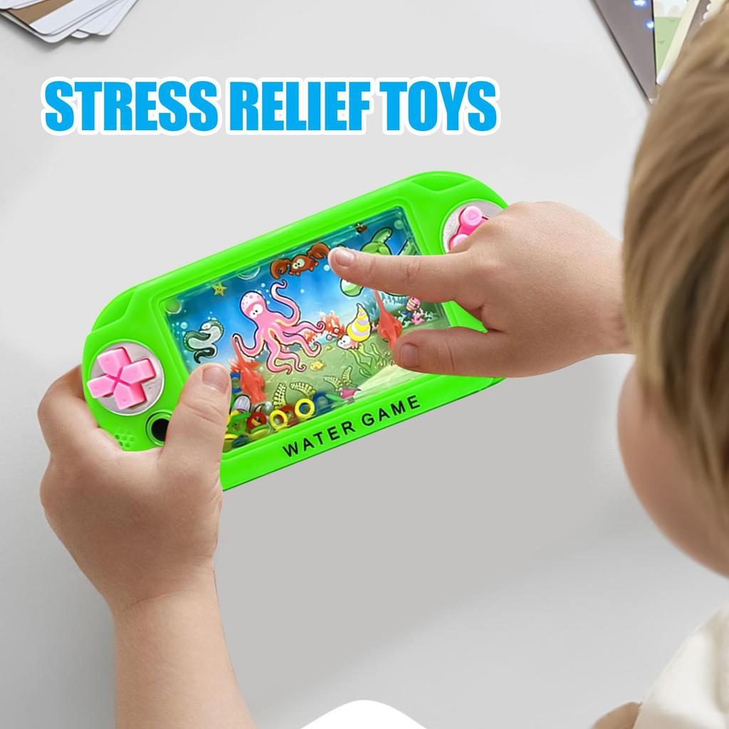 Handheld Cartoon Rings Toss Water Game Colorful Design Relaxing Toy for Car Travel Picnic Home Children's Day Gifts
