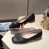 Spring and Autumn New Fairy Single Shoes Women's Ladyshoes Low Heel Shallow Mouth Square Head Gentle Temperament Grandma Shoes Women