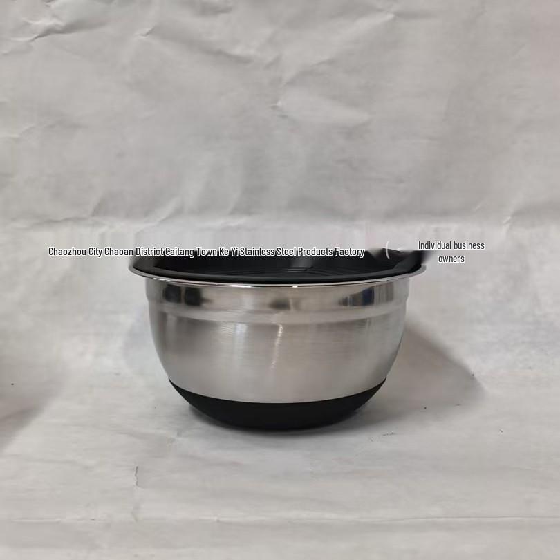 Stainless Steel Salad Bowl Set with Silicone Base, Grater, Egg Beater & Lids (3/5/7 Pieces)