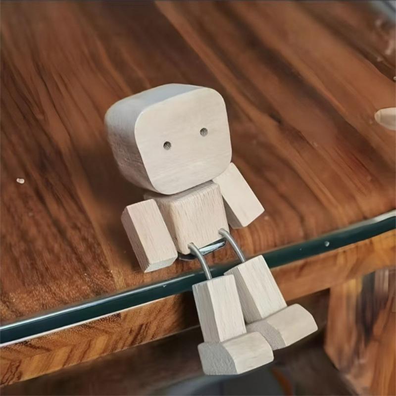 Swaying Wooden Figure Car Vents Clip Diffuser Home Office Decoration