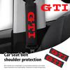 WGLRK1 2pcs Car Seat Belt cover Shoulder Pads with Embroidered Heart Design - Soft Cool Comfort Covers for Volkswagen VW GTI Emblem