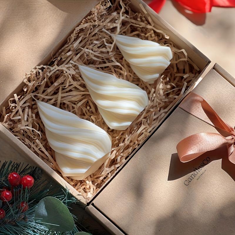 3D Geometric Christmas Tree Moulds Silicone Spiral Taper Resin Reusable Soap Candle DIY Decor Craft MouldsChristmas Decorations