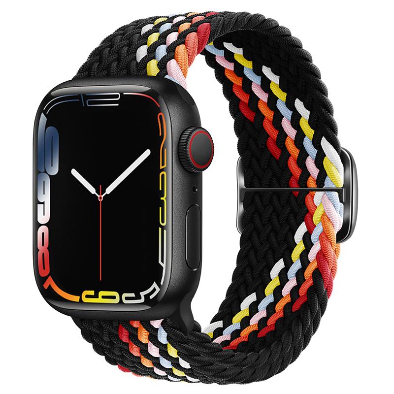 Braided Solo Loop For Apple Watch Ultra Band 40mm 44mm 41mm 38mm 49mm 45mm Elastic Nylon Bracelet iWatch Series 9 8 7 3 Se Strap