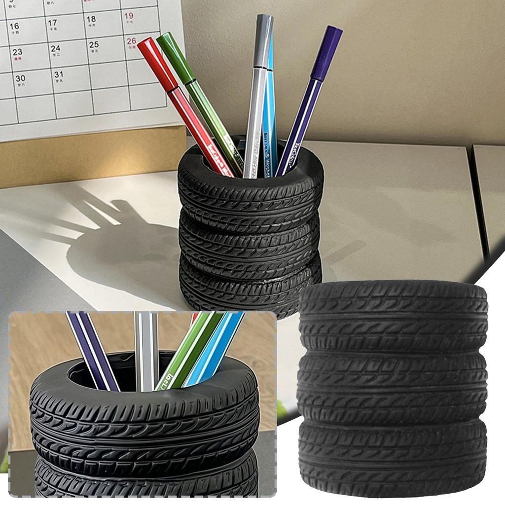 Advanced Creative Tire Pen Holder, Desktop Storage Box, Organizing  Artistic Ornaments