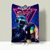 Band D-Daft Punk Throw Lightweight 240g Flannel Blanket Soft Skin-friendly for Summer Cooling