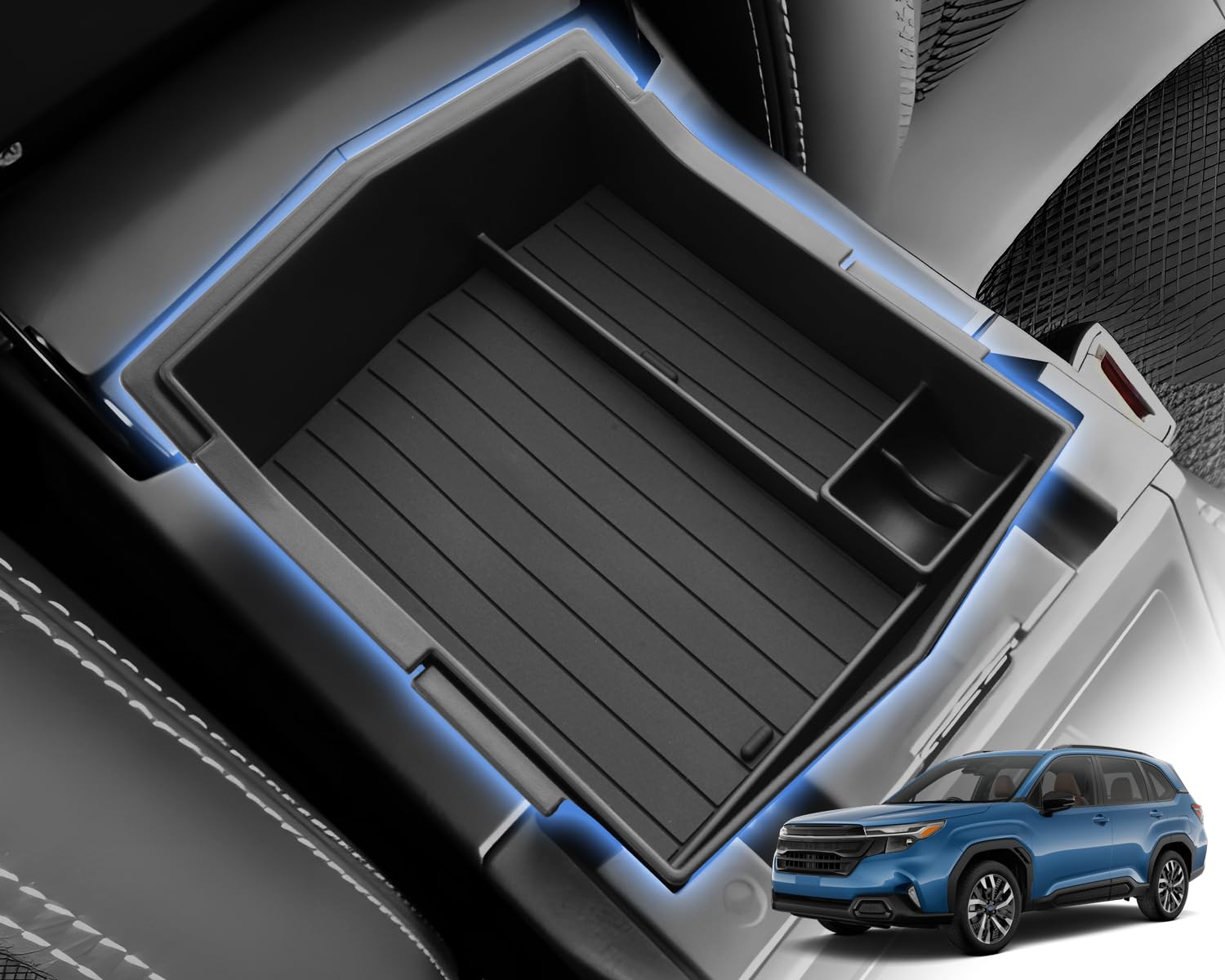

WEIPIN Storage Console Box for the 2025 New Subaru Forester Front Armrest Console Custom Storage Interior Parts Type B Two-Tier (6th Generation),