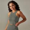 Nessaj גופיית יוגה ללא שרוולים חזיית ספורט נשים סרוגה אימון ריצה