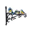 Aesthetic Wall Plant Hanger Metal Hanging Plant Bracket with Colorful Bird Pattern for Bird Feeders Wind Chimes Lantern Outdoor Indoor Patio Decor