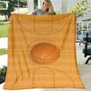 1pc Flannel Basketball Pattern Throw Blanket for Sofa, Office, Bed, And Travel - Soft And Cozy Creative Theme Print, Warm All-Season Companion - Digit