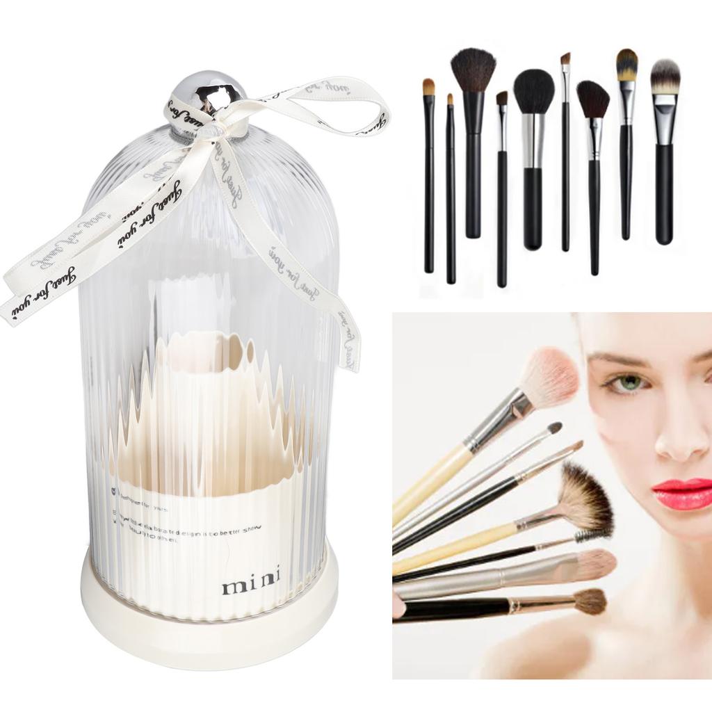 Makeup Brush Storage Holder 360 Degree Rotatable Makeup   Dustproof Waterproof Holder for Lipstick Cosmetic