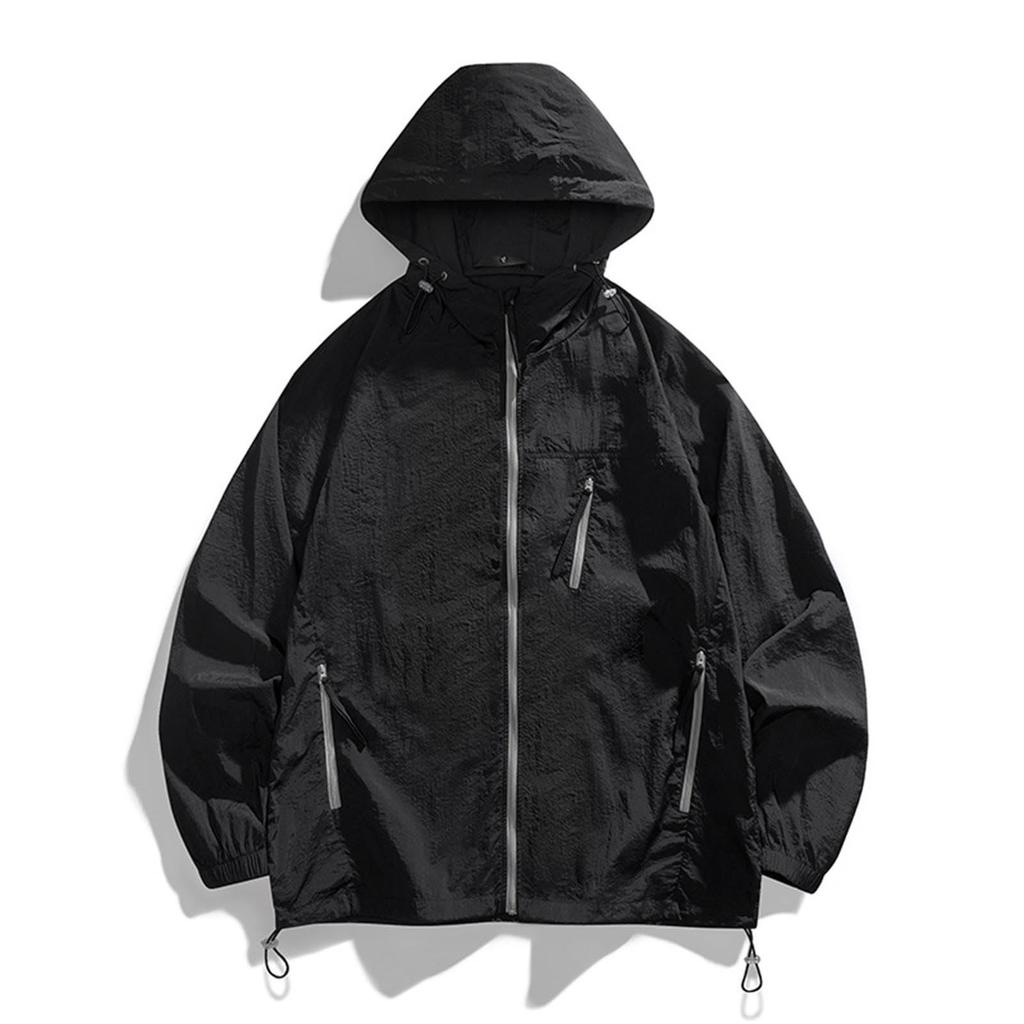 Ladies' Pure-color Sunscreen Clothing, Light And Thin, Trendy And Fashionable, Summer All-match Hooded Jacket