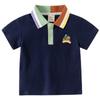 Children's Clothing Summer Boys' Short-Sleeved T-Shirt Korean Style Kidsren's Polo Shirt Half-Sleeved Top Baby Lapel Embroidered Clothes
