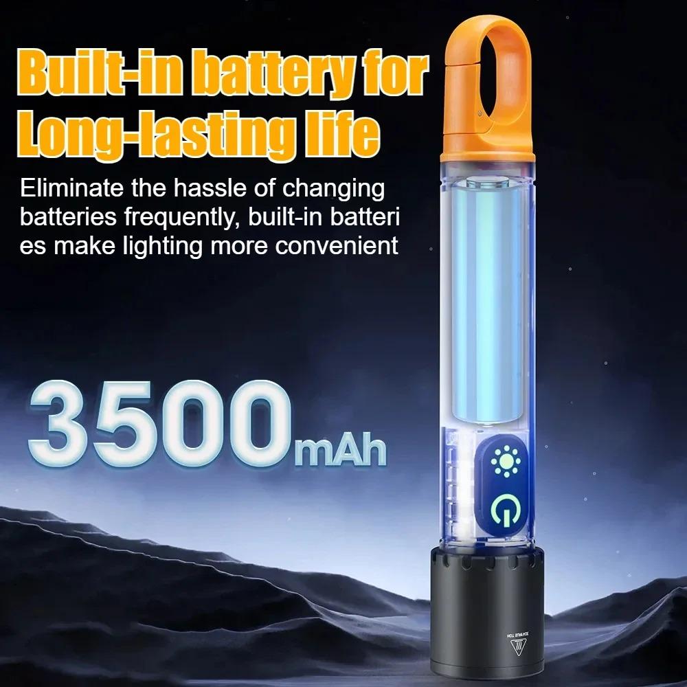 9 Modes LED Flashlight Powerful Zoom Camping Lantren Aluminum Alloy Torch Outdoor Light with Hooks USB Rechargeable