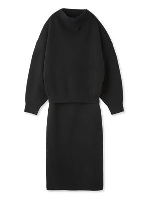Drape Neck Knit Set 09WNO245072CGRY0