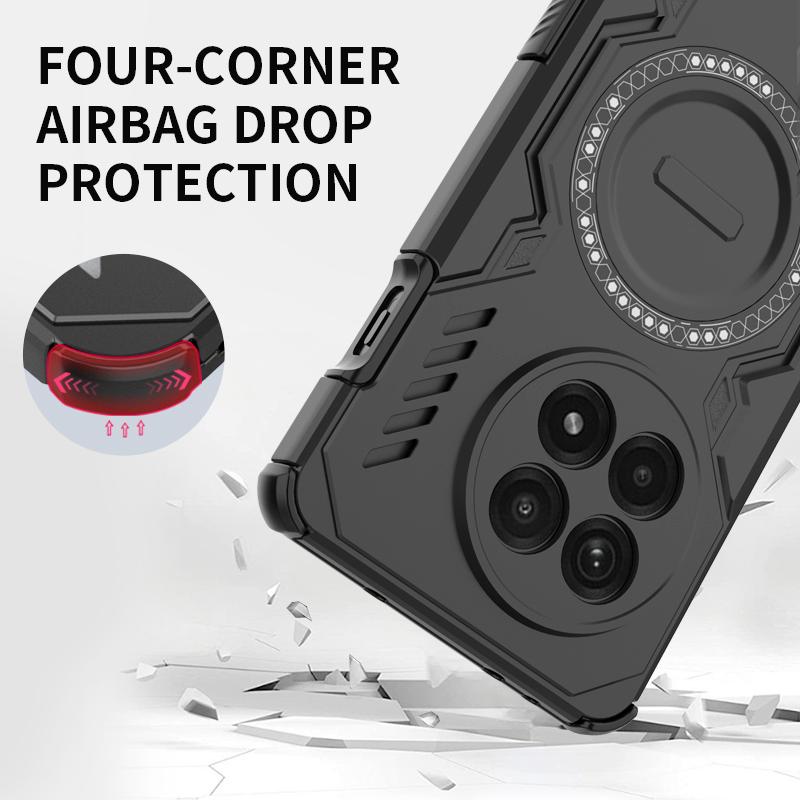 KEYSION Hollow Heat Dissipation Case for OnePlus 13R 5G Silicone+PC Magnetic Cooling Shockproof Phone Cover for 1+ Ace 5 Pro 5G