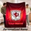 FC Twente Personalized Flannel Blanket Custom Name Text Soft Throw Blanket Home Decor