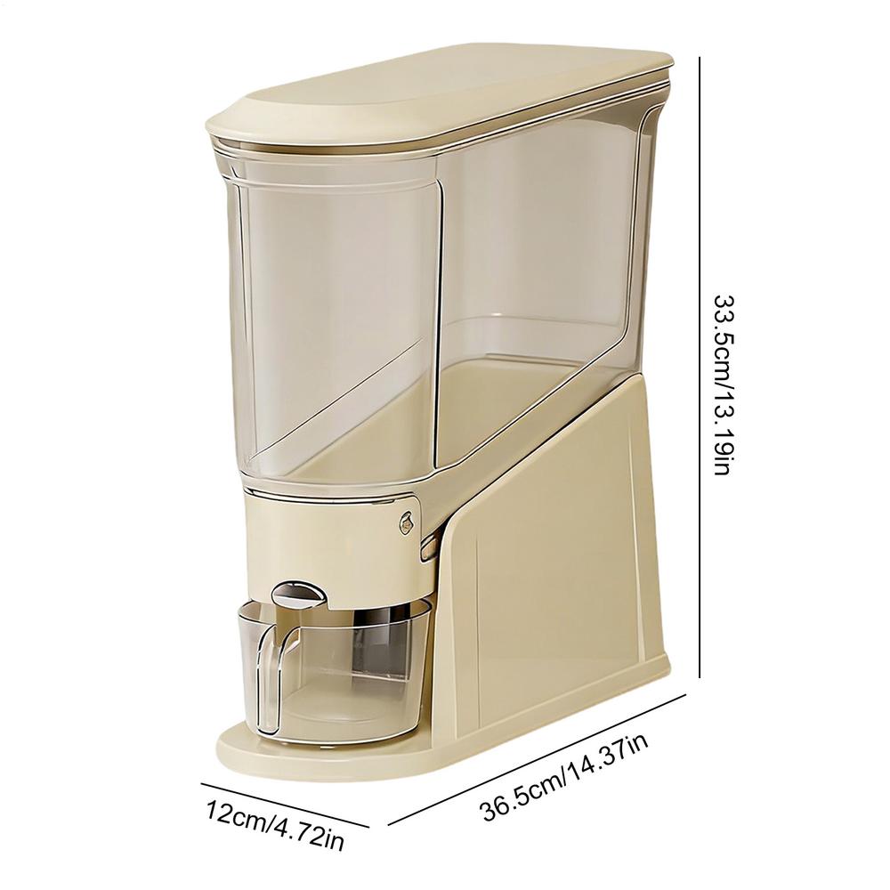 Rice Storage Box Sealed Moisture Proof Insect Proof with Push Food Storage Box Dry Food Rice Dispenser Home Kitchen Storage