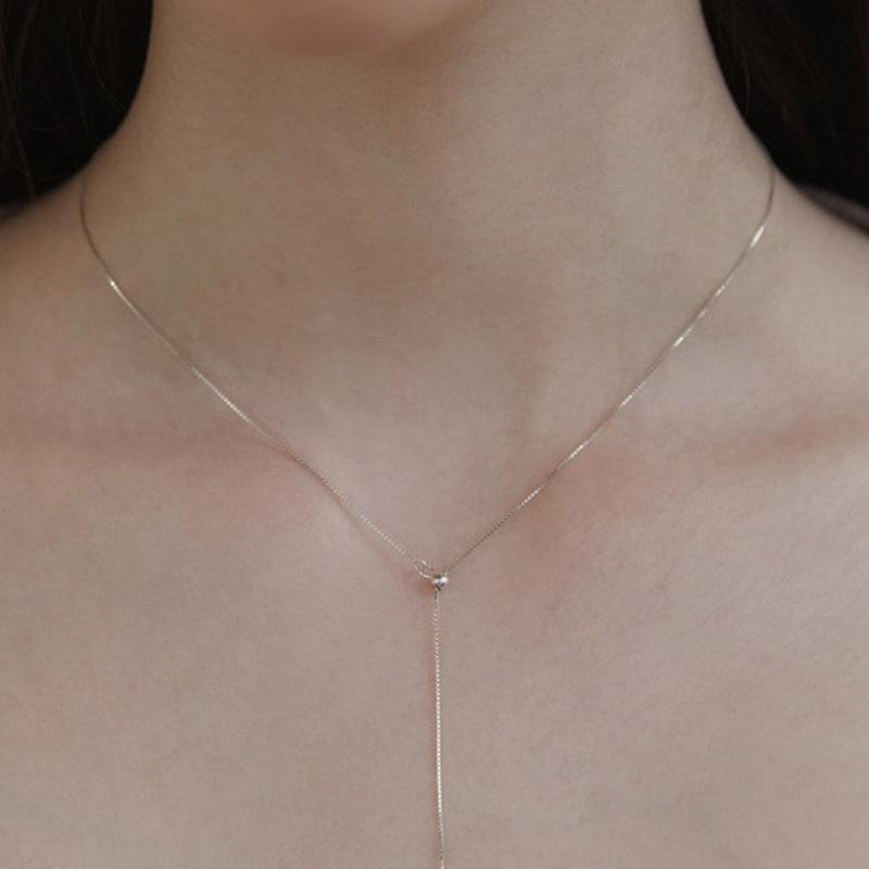 Tatiana (925 Silver) Heart Tail Y-Line Necklace NZ2425