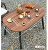 Fengzel Outdoor Outdoor Iro Fireplace Solid Wood Desktop with BBQ Foldable and Garden BBQ Stove Table, Grill, Portable, (Table (966053.5cm))