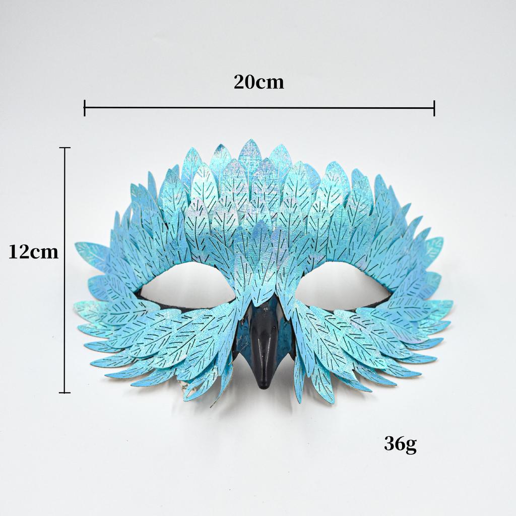 Grenzüberschreitende Halloween exquisite Vogelmaske Maskenball Karneval Schwarze Halbgesichts-Eulenfeder-Maske