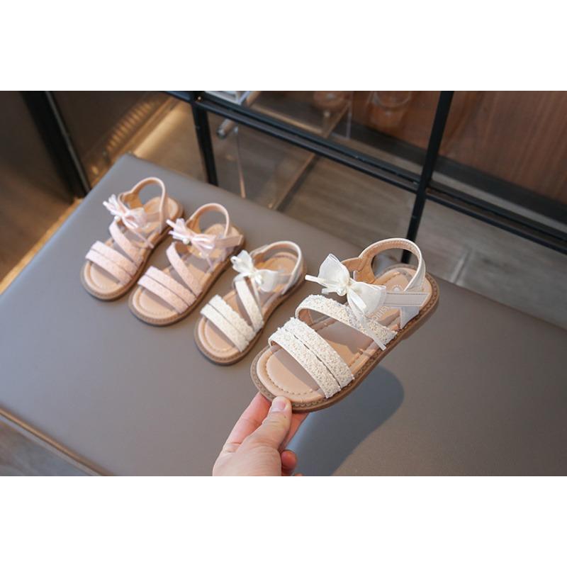 Little Girls Bowknot Open Toe Soft Sole Princess Summer Beach Sandals