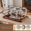Luxury Glacier Glass Pitcher & Cup Set for Living Room - Elegant Cold Water Drinkware