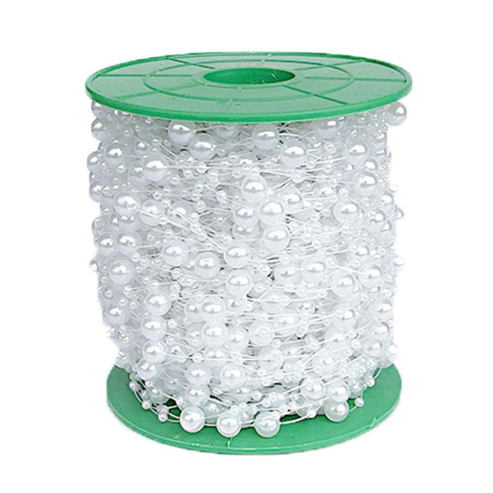 DIY nepravidelný rybářský vlasec perly Víceúčelové umělé perly Šňůrka 30M korálky Řetízek Dekorace na svatbu