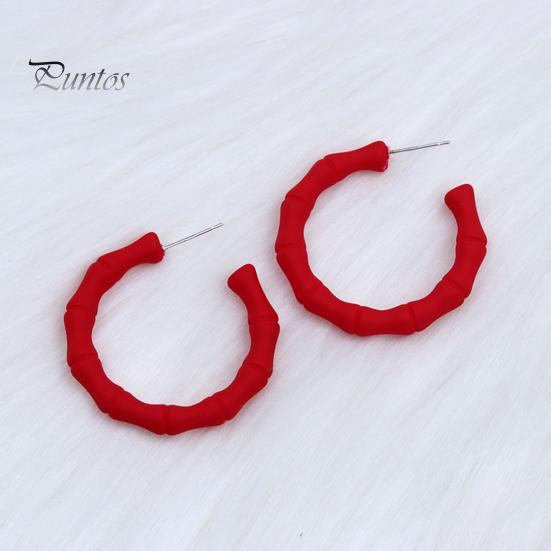 1 paire de boucles d'oreilles créoles simples pour femmes, Style doux, couleur bonbon, boucles d'oreilles circulaires en acrylique, robe de fête de vacances, bijoux d'oreille, accessoires d'anniversaire