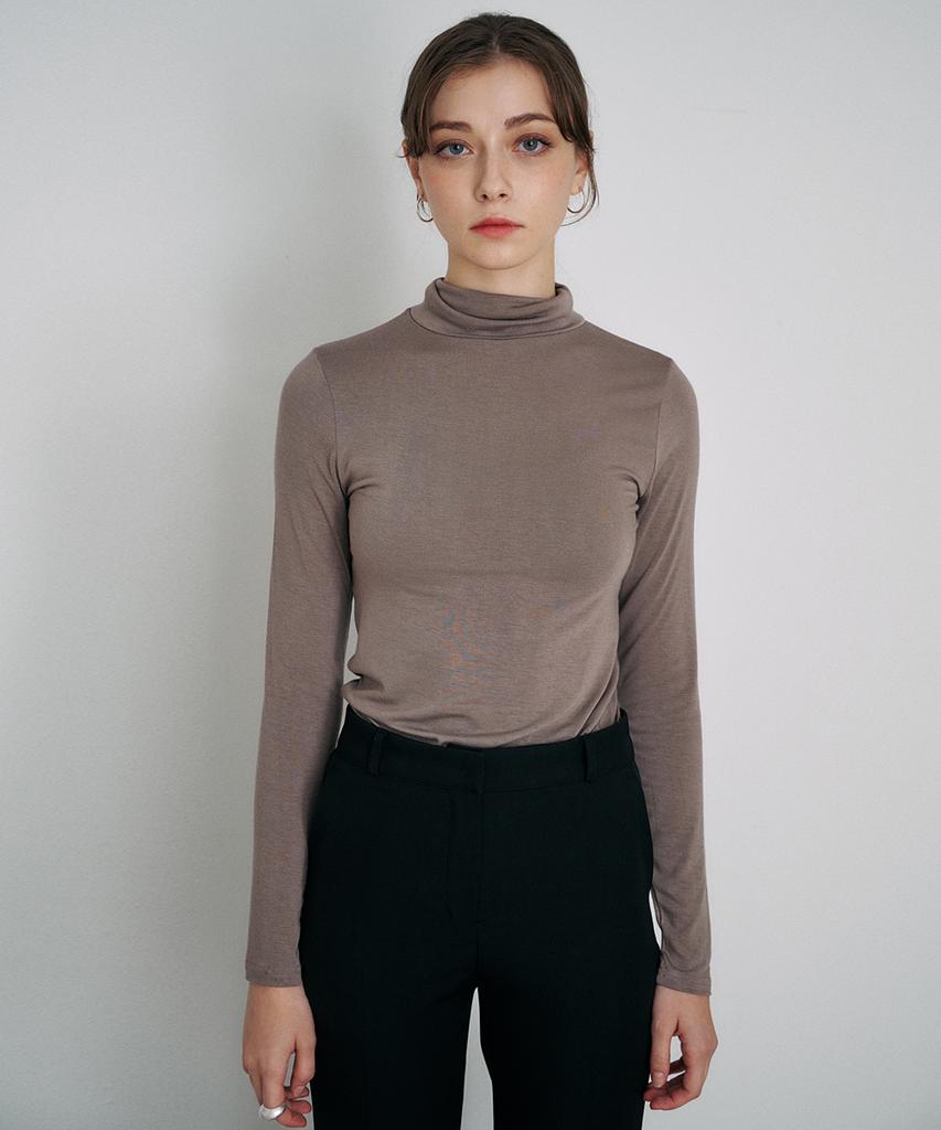 PLUNASTUDIO Soft Slim Turtleneck T-Shirt_5 Colors