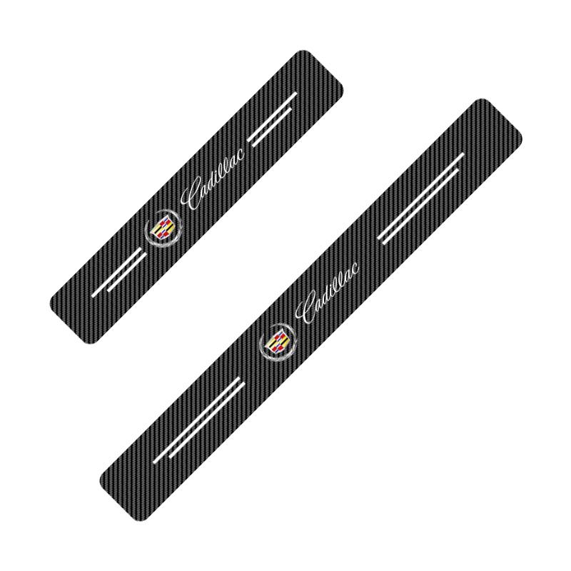 Auto Interior Door Threshold Sill Trim Stickers Waterproof Strip Scuff Scratch For Cadillac CTS STS DTS SRX XLR ATX Escalade Seville Tiburon