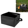 Zusammenklappbares Becken Auslaufsicher Tragbarer Faltbarer Campingeimer für Reisen Wandern 13L Schwarz 13L