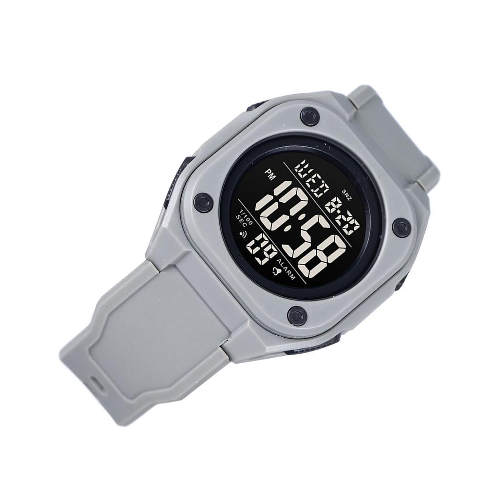 Multifunction Sports Watch Unisex Digital Chronograph Waterproof Electronic Wristwatch Grey