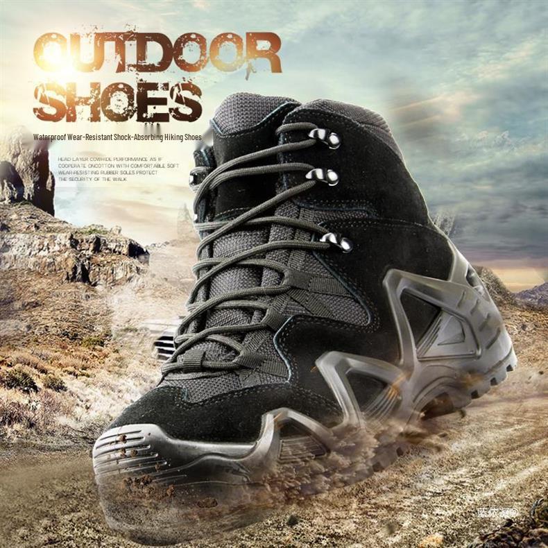 US Army Desert Waterproof Anti-Stab Combat Boots - Non-Slip Tactical Hiking & Mountaineering Shoes for Spring & Autumn