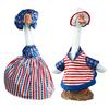 4th of July Porch Goose Outfit Independence Day Red White Blue Patriotic Goose Costume for 20"/27" Goose Statue