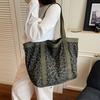 Vintage Leopard Shoulder Bags for Women Casual College Student Ladies Handbags Large Capacity Portable Sports Female Tote Bag