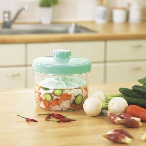 Shinki Gosei Tonbo Syltebeholder, 4 liter, Enkel sylting, Lett å se innholdet, Grønn Mumie, Type 4, Diameter 20,5 cm x Høyde 20 cm, Laget i