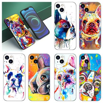 French Bulldog Dog Animal Black Silicone Phone Case For Apple iPhone 12 13 Mini 11 14 15 Pro Max 7 8 Plus X XR XS SE 2020 2022