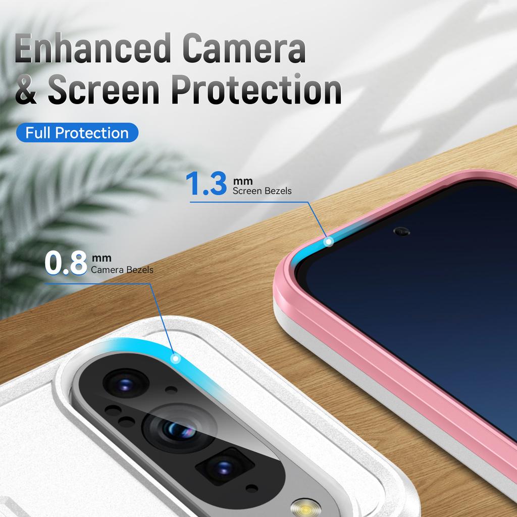 Für Google Pixel 9/Pixel 9 Pro Hülle PC+TPU Militärstandard Sturzschützende Handyhülle