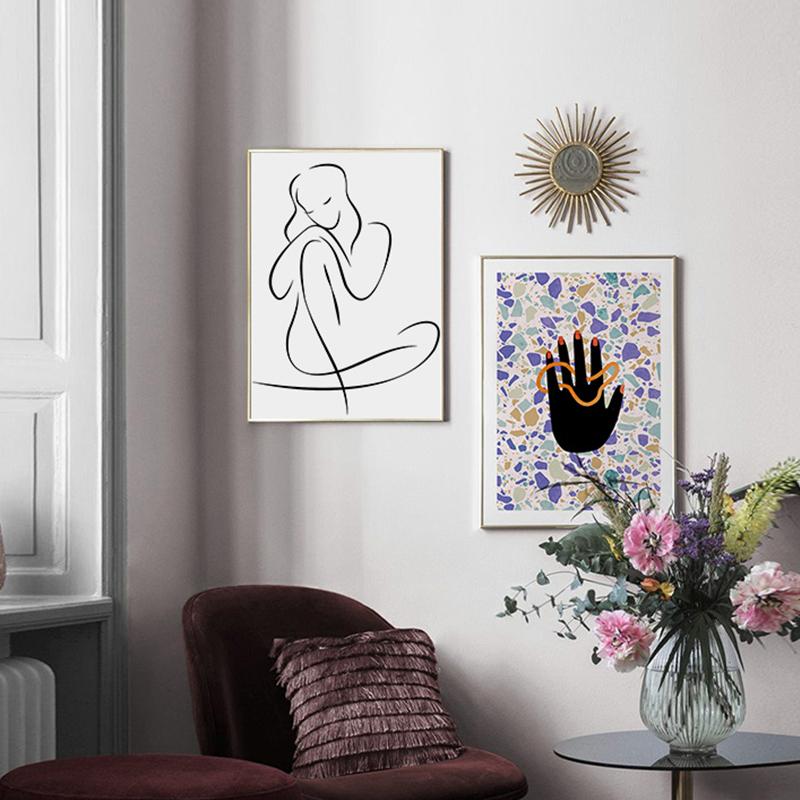 Woman Abstract Decorative Painting Canvas Poster Abstract Wall Art Painting Print Minimalist Nordic Decoration Picture Home Deco
