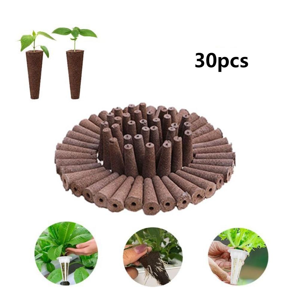 30pcs Replacement Root Seed Grow Sponges Seed Starting Hydroponics Growth Sponges Planting Tool Biodegradable