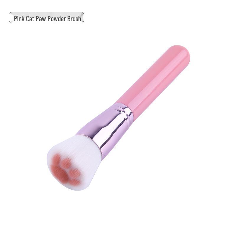 Retractable Cat Paw Loose Powder & Blush Brush for Makeup & Nail Art