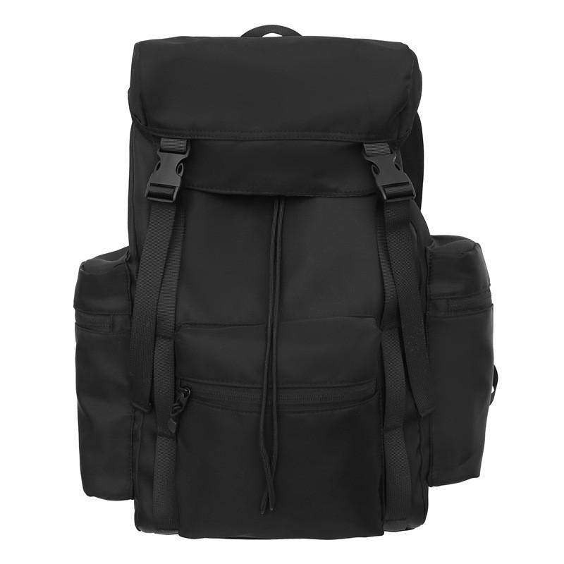 Urban Casual Travel Backpack With Water-resistant Oxford Fabric For Outdoor Adventures Black