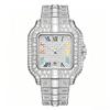 Women's watch, elegant square design, set with zirconia, quartz movement, with calendar function, elegant and fashionable. Ideal